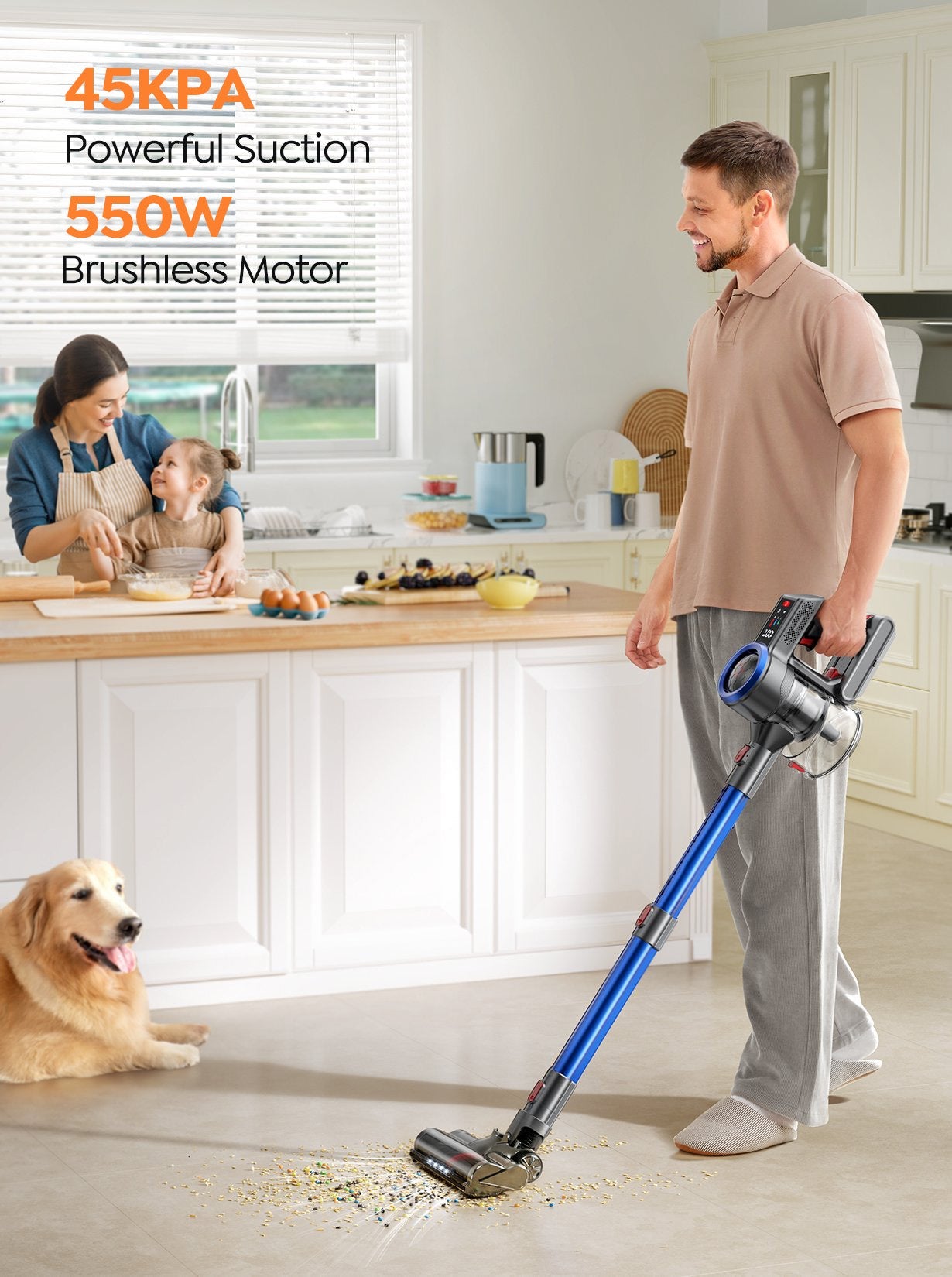 【Flash Sale】Buture JR700 Blue Cordless Vacuum