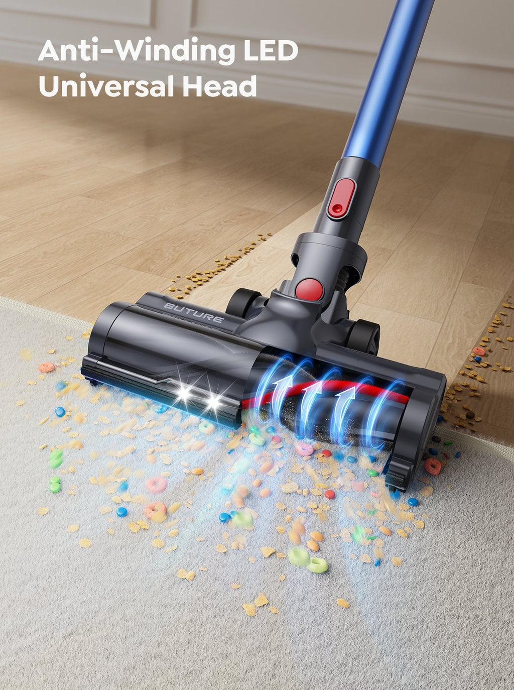 【Flash Sale】Buture JR700 Blue Cordless Vacuum