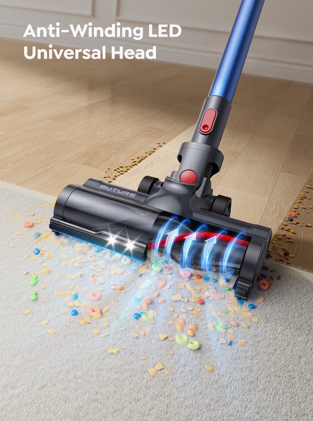 【Flash Sale】Buture JR700 Blue Cordless Vacuum