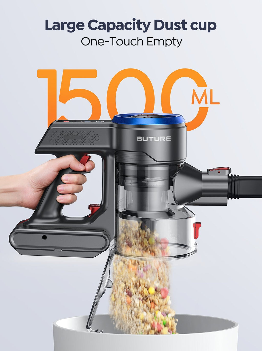 【Flash Sale】Buture JR700 Blue Cordless Vacuum