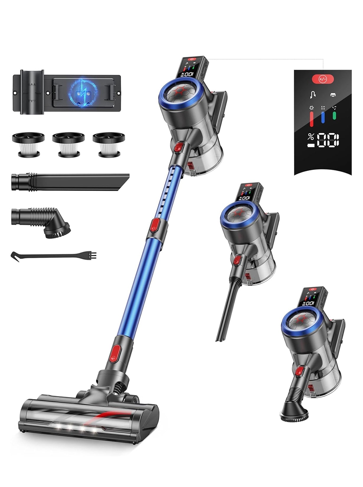 【Flash Sale】Buture JR700 Blue Cordless Vacuum